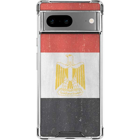 Egyptian Flag Distressed Google Pixel 8 Clear Case